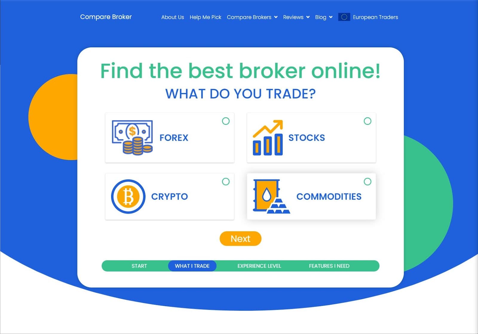 Compare broker home page