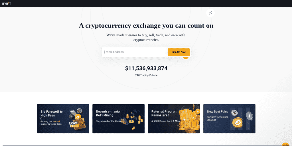 Bybit website