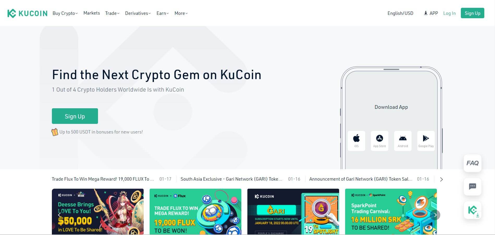 crypto compare kucoin api