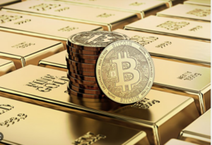 Gold chart and Bitcoin chart